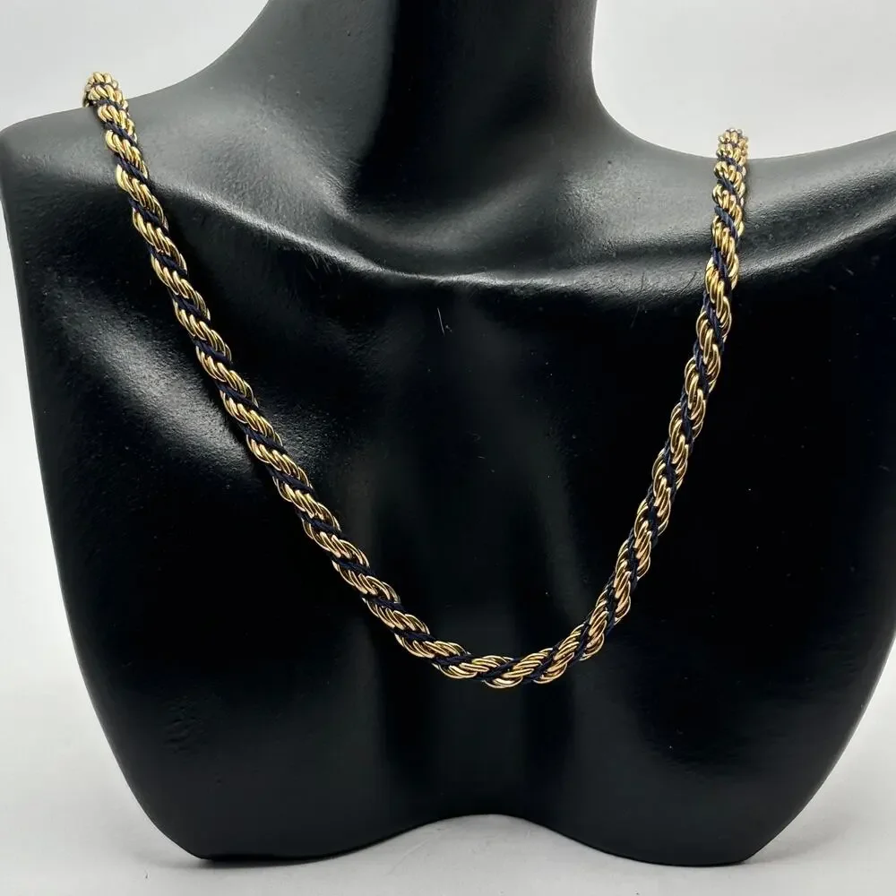 90s Black & Gold Twist Men's Necklace